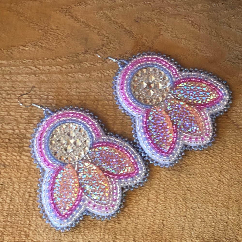 Hand Beaded Earrings
